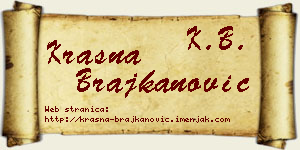 Krasna Brajkanović vizit kartica